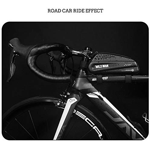 WILD MAN Waterproof Hard Shell Front Frame Bike Bag Large Capacity for Cycling Accessories Storage Suit for Road Mountain Cycling