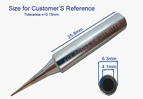 5 PCS Soldering Tips 900M Replace for 936 937 907 FX-600 Milwaukee M12SI-D Radio Shack 64-053 Yihua 936/936B x-tronics 3020 3020-XTS Baku 909 878AD zany 853d Atten Solder Iron Tip