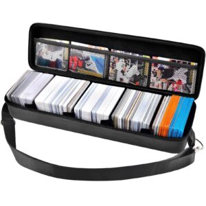 large 1500+baseball card holder storage case compatible with topps baseball sport cards, football card, also for c.a.h, pm tcg, phase 10 cards game (bag only)