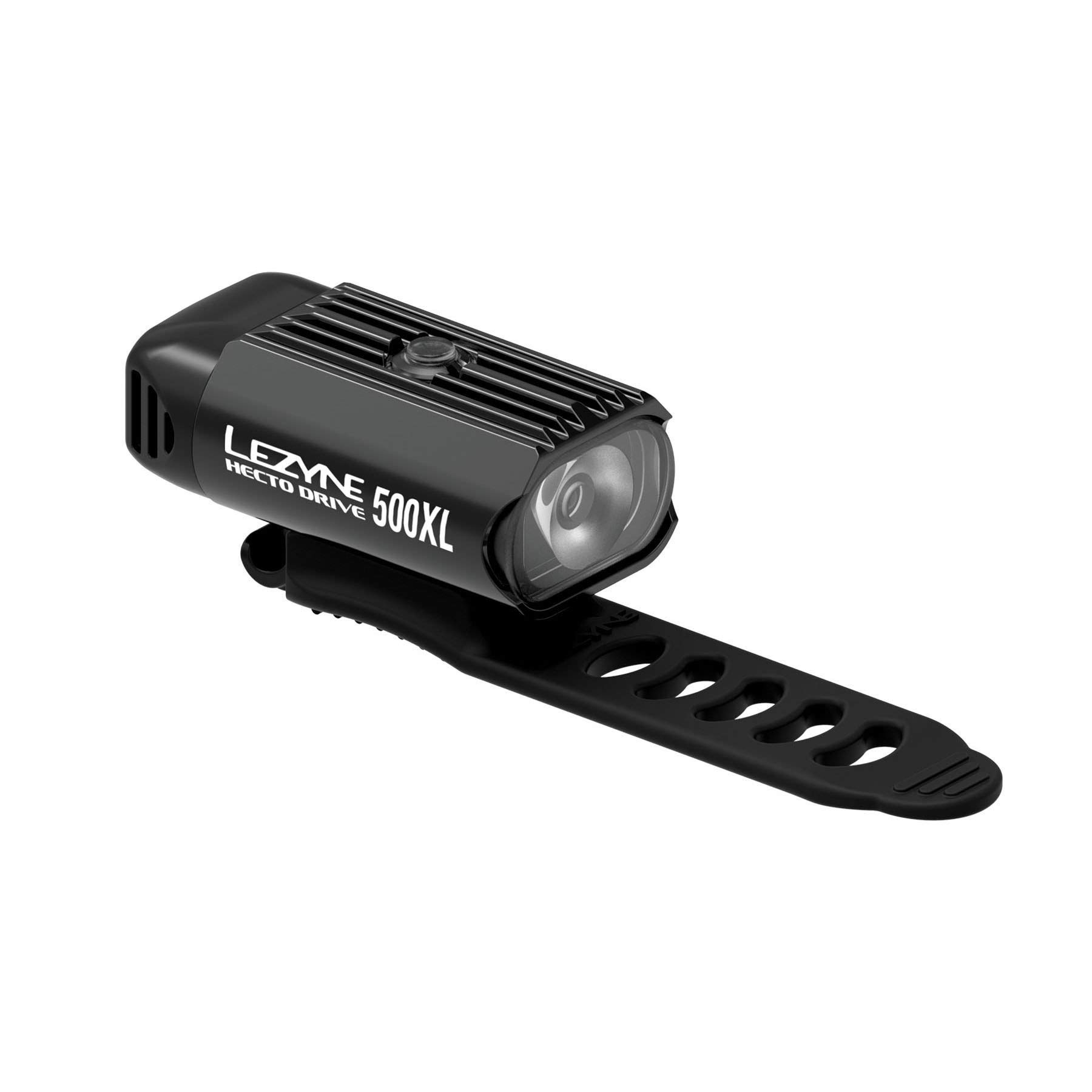 Lezyne Hecto Drive 500XL and Strip Drive Bicycle Light Set, Front and Rear Pair, 500/150 Lumen, Road, Mountain, Gravel Bike, USB Rechargeable