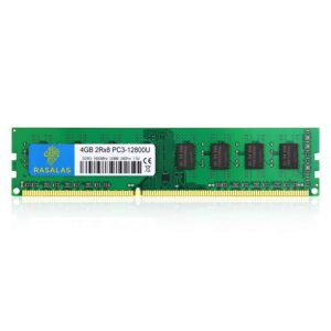 4GB DDR3 1600 MHz PC3-12800 CL11 Desktop Memory DIMM PC3-12800U Rasalas DDR3 4GB 2Rx8 Udimm 1.5V Dual Rank RAM 240-PIN for AMD Intel System Desktop Computer