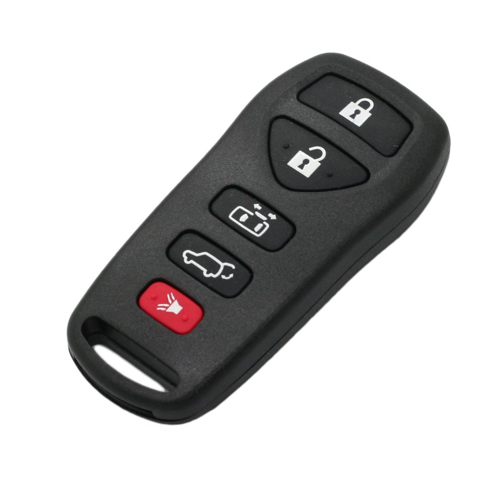 SEGADEN Replacement Key Shell Compatible with NISSAN Quest 5 Button Keyless Entry Remote Key Case Fob PG5001