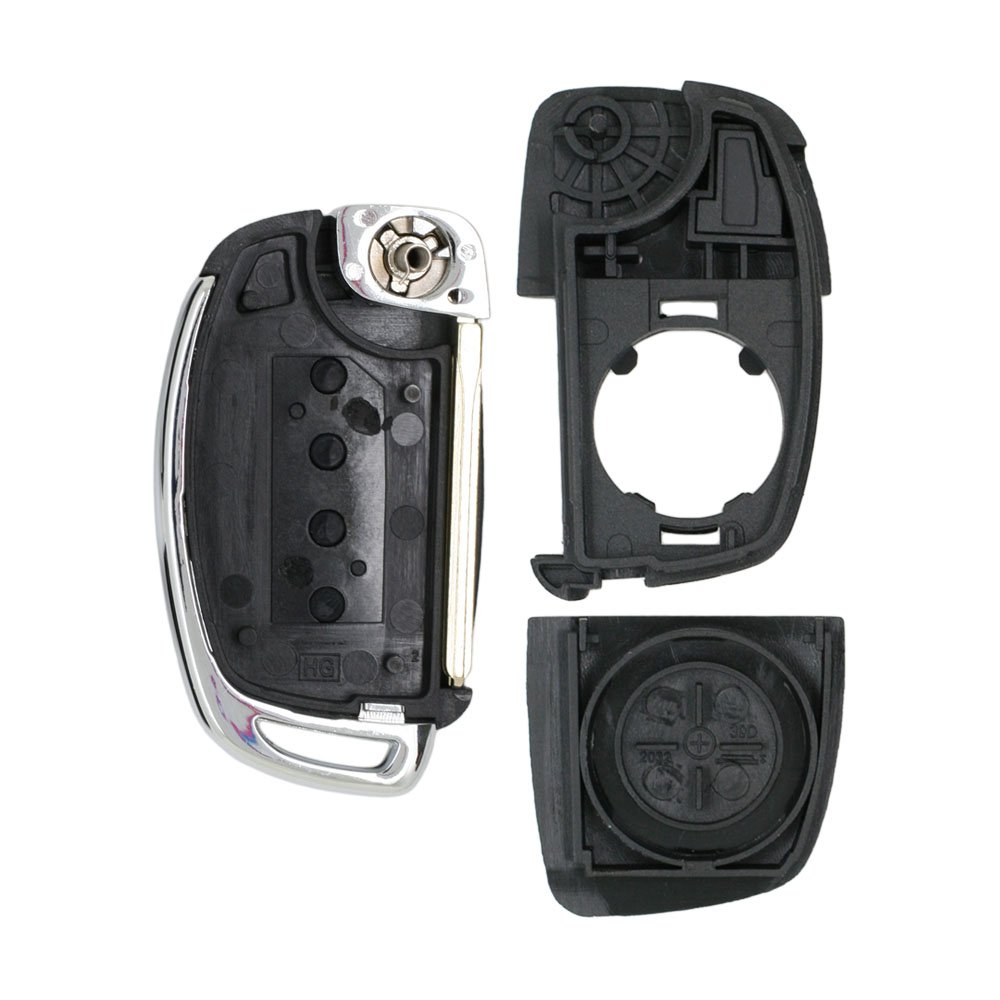 SEGADEN Replacement Key Shell Compatible with Hyundai Santa Fe ix45 4 Button Keyless Entry Remote Flip Key Case Fob PG180D