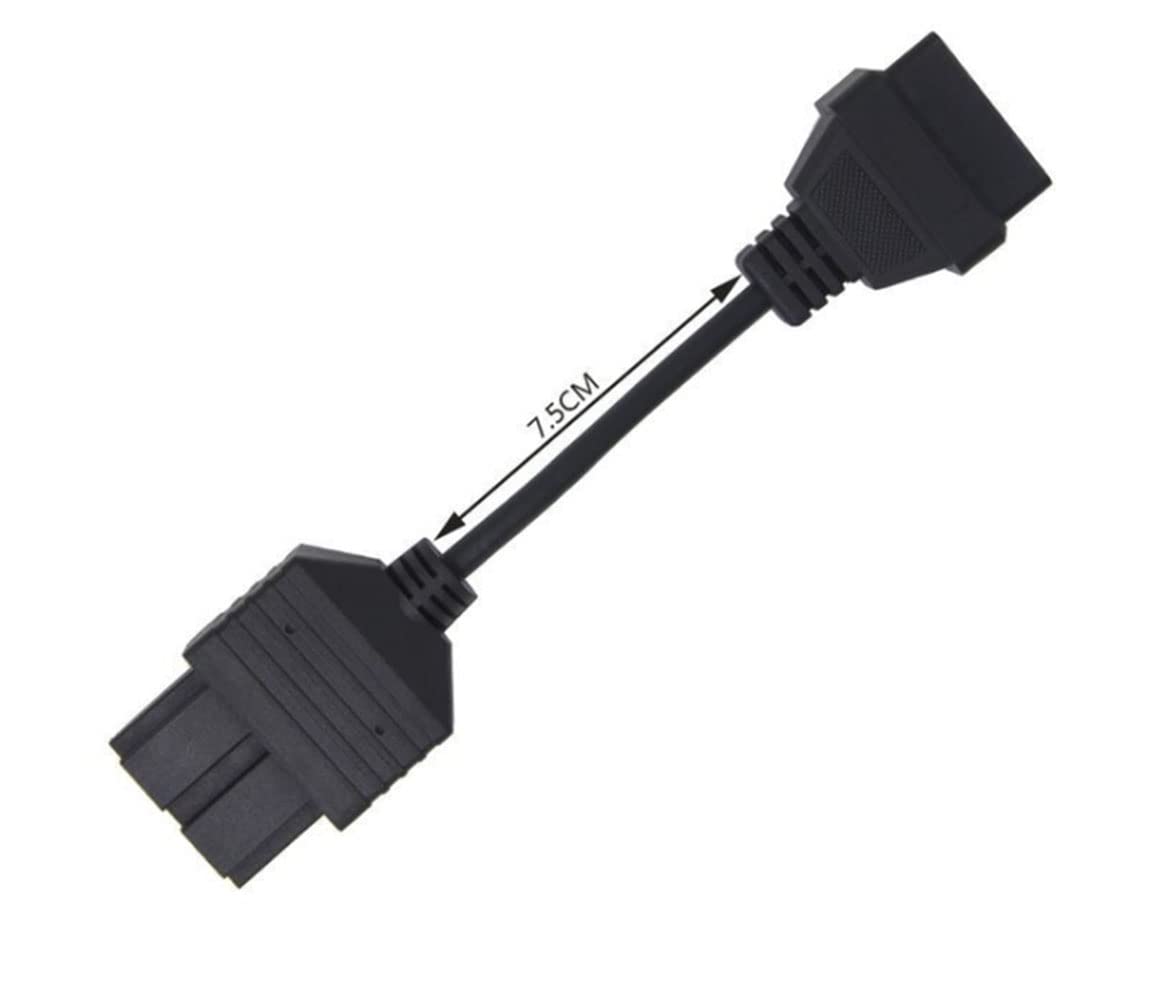 E-Car Connection 20 Pin OBD to 16 Pin Female OBD2 Diagnostic Adapter Connector Cable for KIA