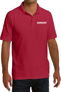 ford mustang shelby crest pocket print pique polo, red 3xl