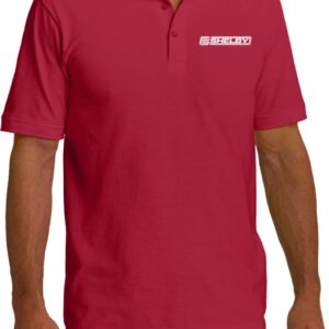 Ford Mustang Shelby Crest Pocket Print Pique Polo, Red 3XL