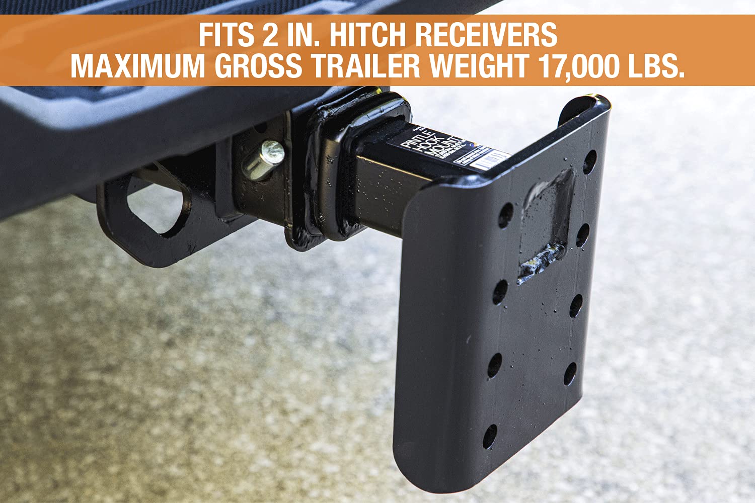 Buyers Products PM90 Pintle Hitch Mount, 3 Position With 9 Inch Shank,Black