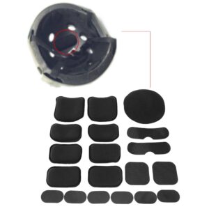 19pcs/Set EVA Foam Helmet Pads Soft and Helmet Protective Pads Foam Pad Replacement Accessories Compatible with Motorcycle ycle (Black)