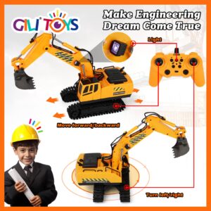 RC Toys Construction Excavator Car: Kids Birthday Gift for Boys Girls 4 5 6 7 8 9+ Year Old Truck Dump Best Toddler Sand Play Vehicles Set Age 4-8