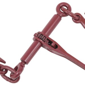 Mytee Products (2 Pack) Ratchet Chain Binder 1/4" - 5/16" Chain Binders Tie Down Hauling Red