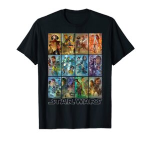 star wars celebration mural art panels t-shirt