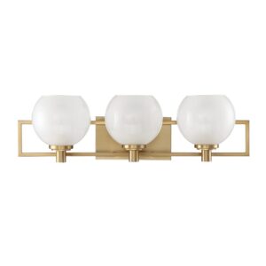 Designers Fountain 94503-BG 24in Cowen 3 Bathroom Vanity Light Fixture, Brushed Gold