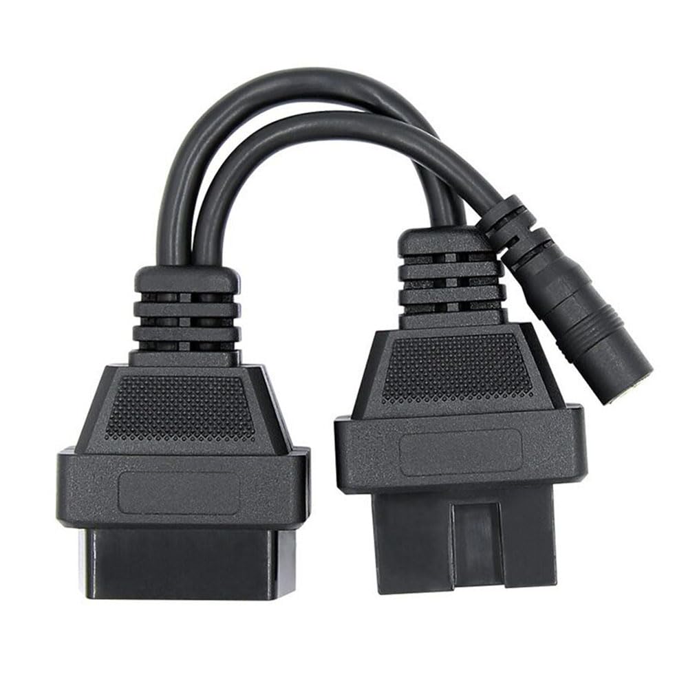 E-Car Connection 12 Pin OBD to 16 Pin OBD2 Diagnostic Adapter Cable for Mitsubishi and Hyundai Cars