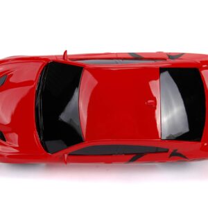 Jada Toys Big Time Muscle Hyperchargers RC - 2015 Dodge Charger SRT Hellcat, USB Charging, 2.4Ghz, Glossy Red