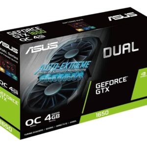 ASUS GeForce GTX 1650 Overclocked 4GB Dual-Fan Edition VR Ready HDMI DP 1.4 DVI Graphics Card (Dual-GTX1650-O4G)