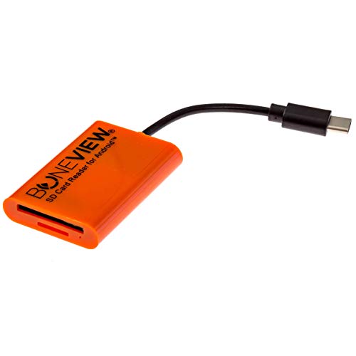 BoneView SD Card Reader, Type-C USB Trail Camera Viewer Plays Deer Hunting Photo Video on Android Phone or Tablet