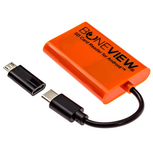 BoneView SD Card Reader, Type-C USB Trail Camera Viewer Plays Deer Hunting Photo Video on Android Phone or Tablet