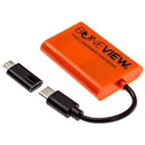 BoneView SD Card Reader, Type-C USB Trail Camera Viewer Plays Deer Hunting Photo Video on Android Phone or Tablet