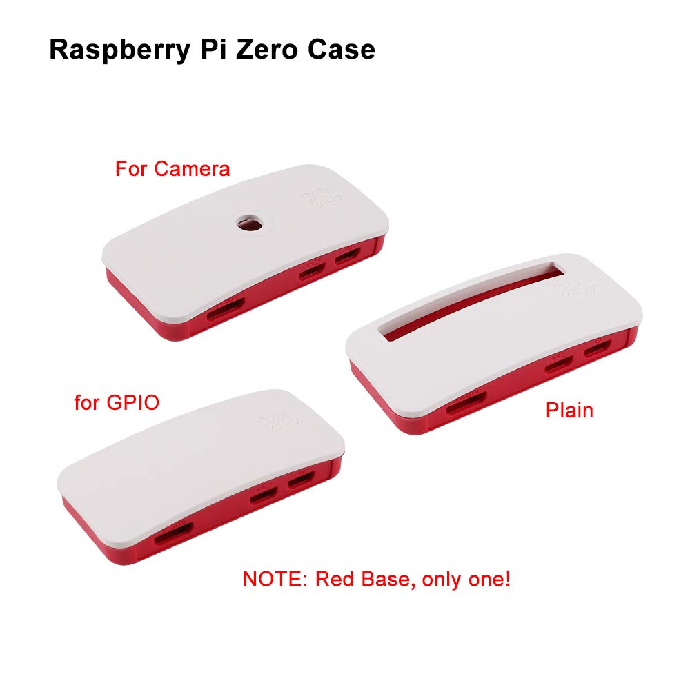 MakerFocus Raspberry Pi Zero W Official Case New, RPI Zero ABS Box Cover Shell Enclosure Cases Compatible for Raspberry Pi Zero V 1.3 Pi 0 with 2pcs 15cm Camera FFC Flex Cable