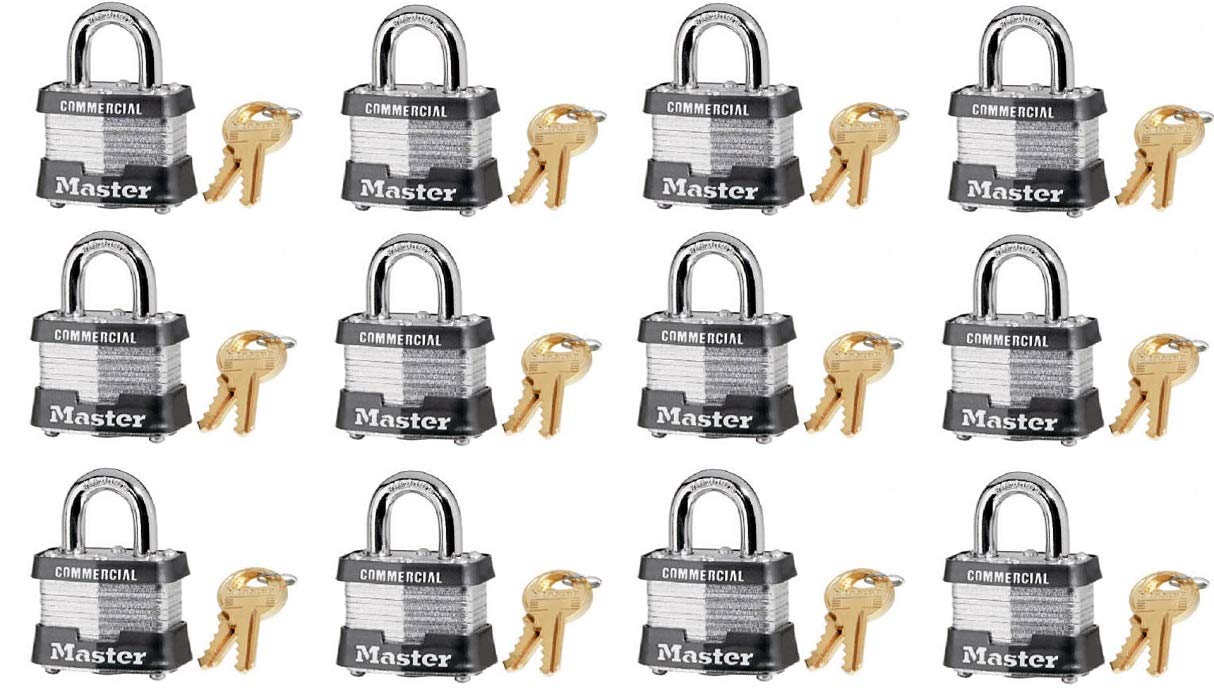 Master Lock 3KA-3210 1-1/2" Laminated Keyed Alike Padlocks - Quantity 1212