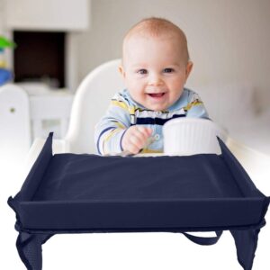 Zerodis Car Tray, Waterproof Baby Infant Stroller Table Desk Storage Holder Car Tray for Kids(Blue)