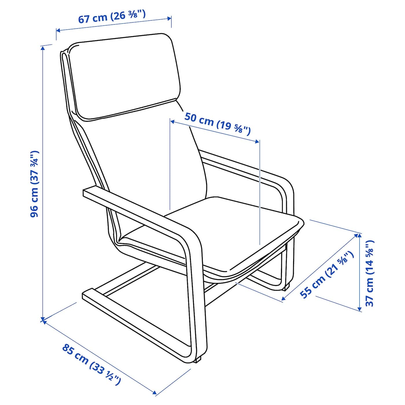 IKEA Pello Armchair, Wood, Holmby Natural