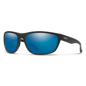 SMITH Redding Sunglasses – Polarized Performance Sports Active Sunglasses – for Men & Women – Matte Black + ChromaPop Glass Polarized Blue Mirror