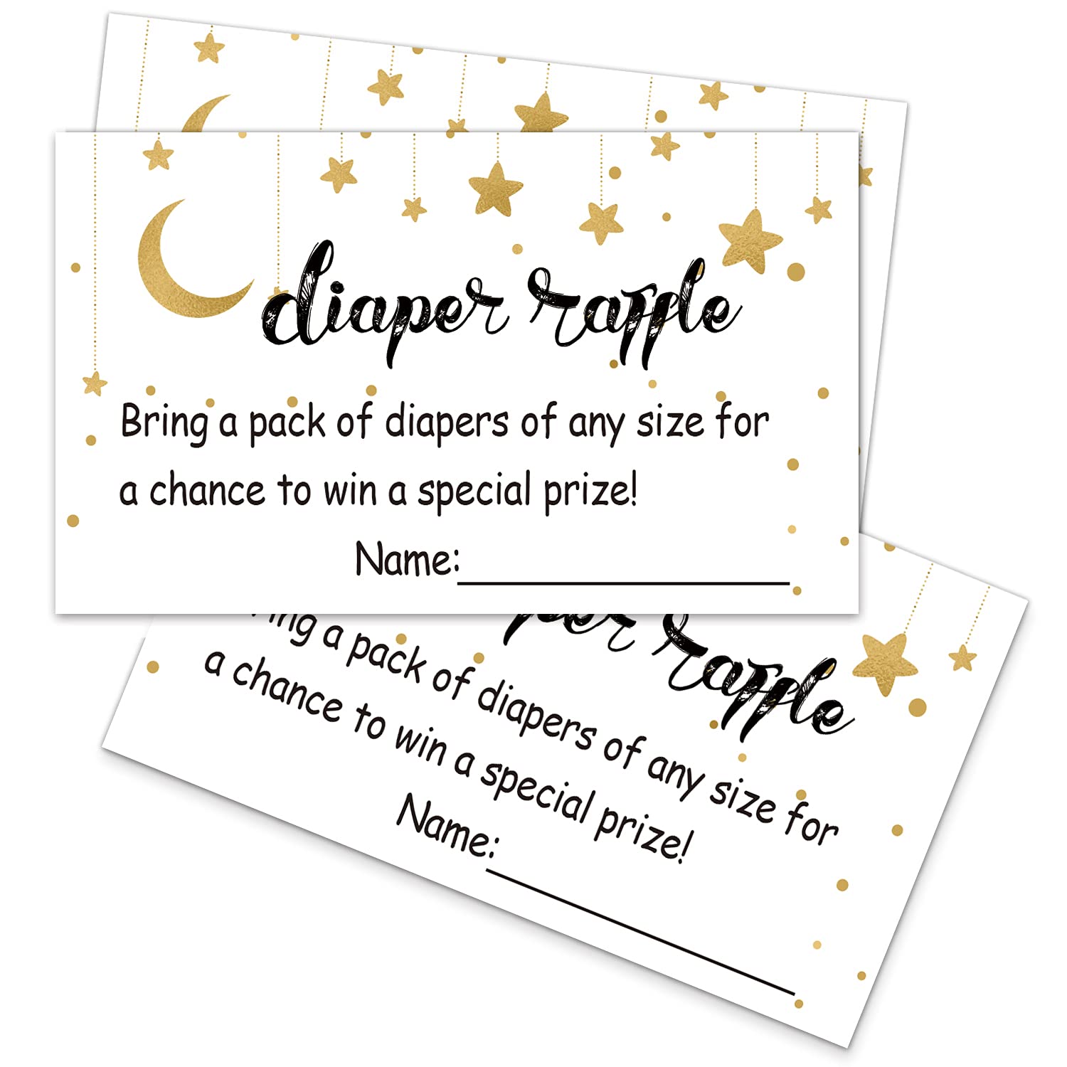 100 Diaper Raffle Tickets for Girl or Boy Baby Shower Invitations,Baby Shower Game, Bring a Pack of Diapers to Win Favors