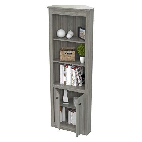 Inval Corner Bookshelf, Smoke Oak