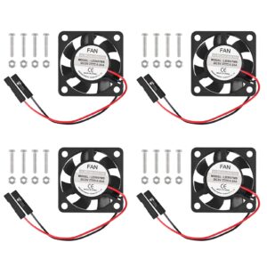 for raspberry pi fan, 4pcs for raspberry pi cooling fan brushless cpu cooling fan heatsink cooler connector separating one-to-two interface 3.3v 5v for raspberry pi4 pi3 b+, pi 3, pi 2, pi 1 b+