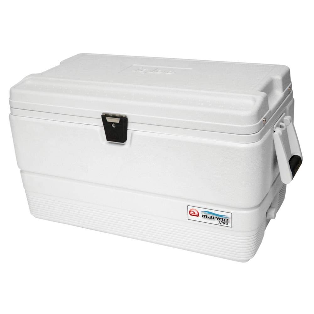 Chest Cooler, Marine, 54 qt, White