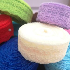 20 Rolls 200 Yards Mixed Color Floral Pattern Fabric Lace Ribbon