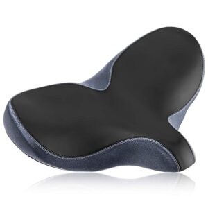 ylg oversized comfort bike seat - memory foam replacement saddle, waterproof universal fit for women and men