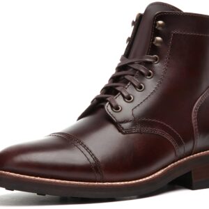 Thursday Boot Company Men’s Captain Cap Toe Leather Boots, Brown, 8.5