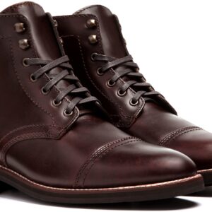 Thursday Boot Company Men’s Captain Cap Toe Leather Boots, Brown, 8.5