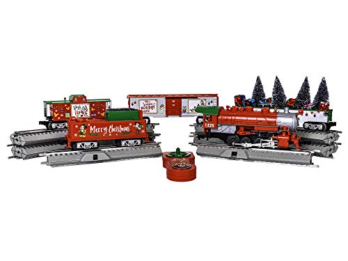 Lionel Disney Christmas LionChief 0-8-0 Set with Bluetooth Capability, Electric O Gauge Model Train Set with Remote 0.5 Liters