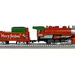 Lionel Disney Christmas LionChief 0-8-0 Set with Bluetooth Capability, Electric O Gauge Model Train Set with Remote 0.5 Liters