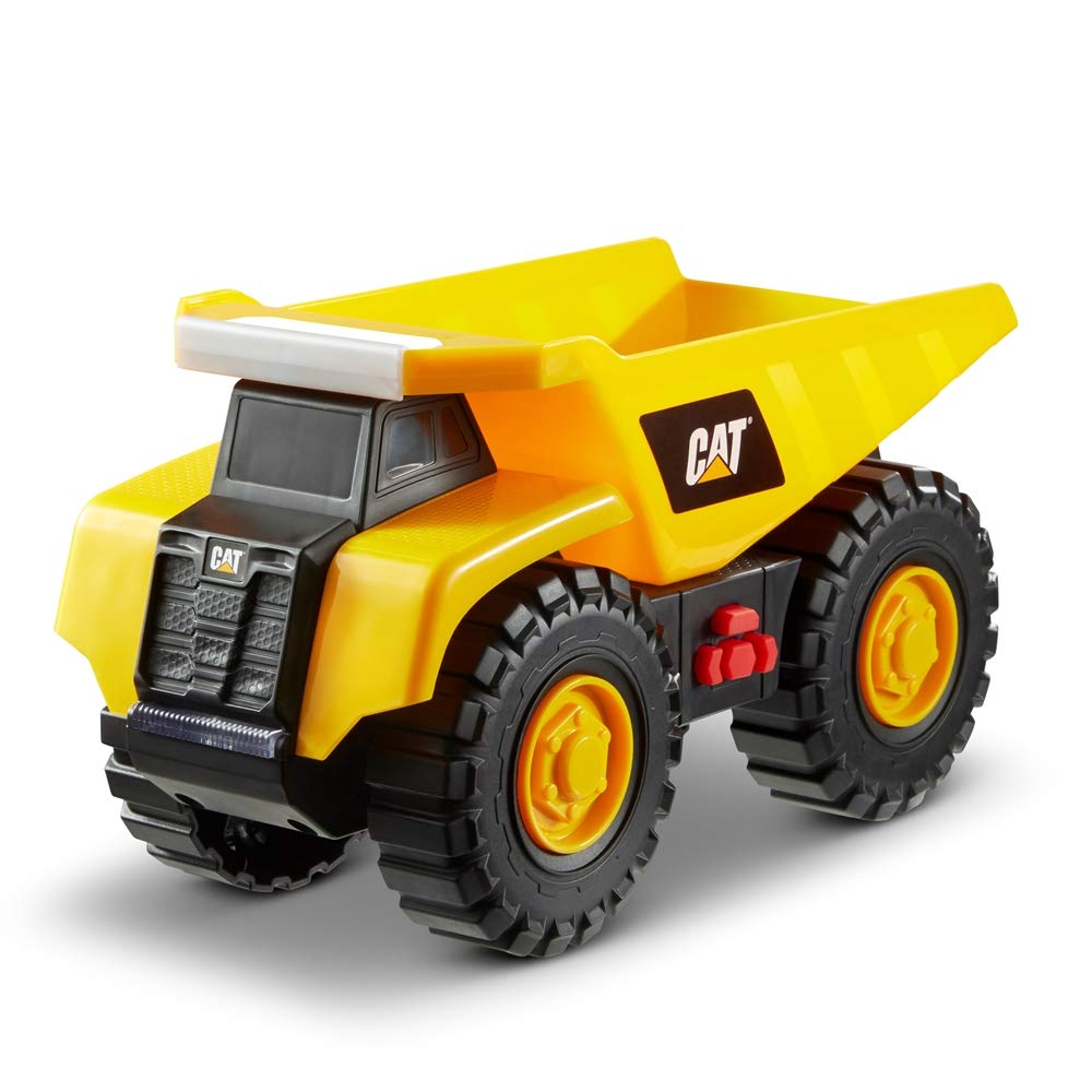 CAT Construction Toys, Cat Construction Tough Machines Toy Dump Truck, 10" w/Realistic Lights & Sounds, Rumbling Action, Movable Parts & Sturdy Plastic Construction