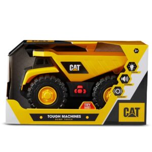 CAT Construction Toys, Cat Construction Tough Machines Toy Dump Truck, 10" w/Realistic Lights & Sounds, Rumbling Action, Movable Parts & Sturdy Plastic Construction