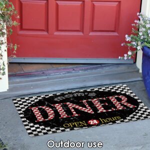 Toland Home Garden 800492 Mom's Diner Funny Door Mat 18x30 Inch Kitchen Outdoor Doormat for Entryway Indoor Entrance