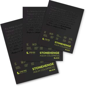 Stonehenge Aqua Black Pad, 140lb, Coldpress, 8 x 10 Inches, 15 Sheets