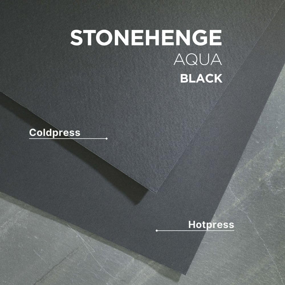 Stonehenge Aqua Black Pad, 140lb, Coldpress, 8 x 10 Inches, 15 Sheets