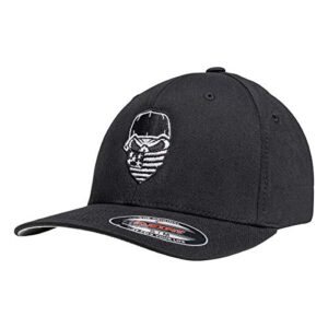 eagle six gear american flag skull cap - l/xl black