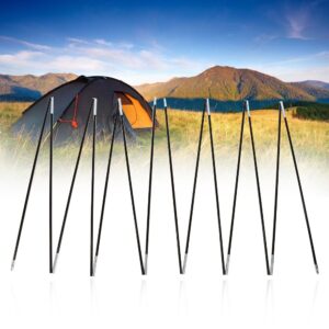 Tent Poles for Camping, 2Pcs Fiber Glass Lightweight Collapsible Tarp Replacement Poles Set