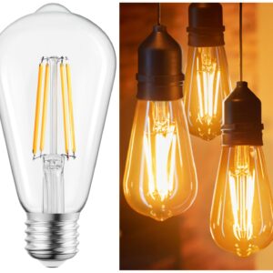 Edison Light Bulbs, Brightown 4 Packs Vintage 60 Watt Incandescent Light Bulbs E26 Base Dimmable Decorative Antique Filament Light Bulbs 252 Lumens, Amber Warm…