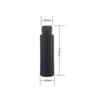 Constore 10ml Matt Black Frosted Glass Spray Bottle Fine Mist Atomizers Empty Refillable Sample Perfume Vials Travel Portable Sample Cosmetic Container With Black Sprayer-10 Pack