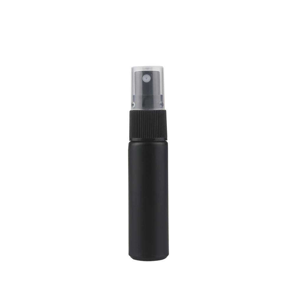 Constore 10ml Matt Black Frosted Glass Spray Bottle Fine Mist Atomizers Empty Refillable Sample Perfume Vials Travel Portable Sample Cosmetic Container With Black Sprayer-10 Pack