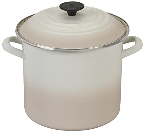 Le Creuset Enamel On Steel Stockpot, 8 qt., Meringue