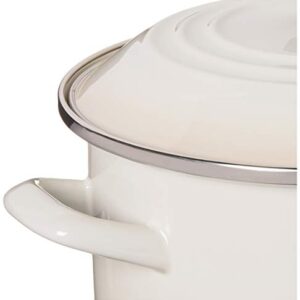 Le Creuset Enamel On Steel Stockpot, 8 qt., Meringue