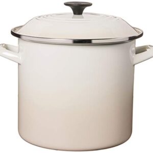 Le Creuset Enamel On Steel Stockpot, 8 qt., Meringue